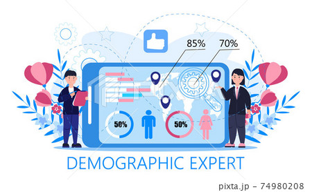 Demographer concept vector for landing page....のイラスト素材 [74980208] - PIXTA