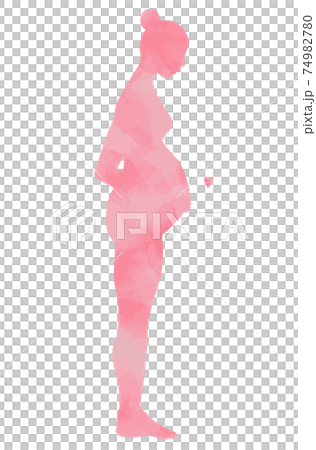 Silhouette of a pregnant woman standing (pink nude) Silhouette of a pregnant woman standing (pink nude) 74982780