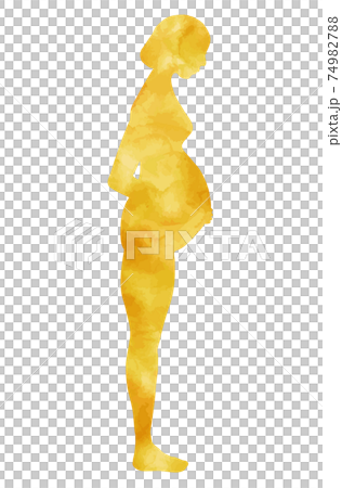 Upright pregnant woman silhouette (yellow nude) silhouette of a pregnant woman Upright pregnant woman silhouette (yellow nude) silhouette of a pregnant woman 74982788