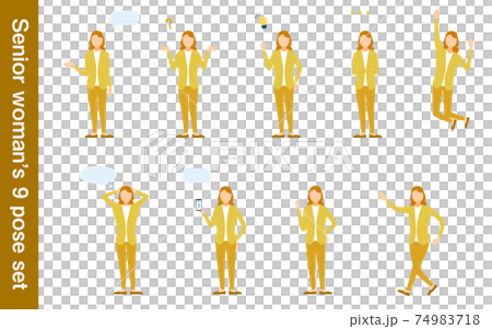 日常穿著的高級女士,擺姿勢 日常穿著的高級女士,擺姿勢 74983718