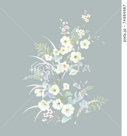 透明水彩 水彩画 花 74984987