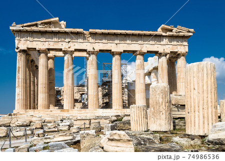 Parthenon temple on Acropolis, Athens, Greece 74986536