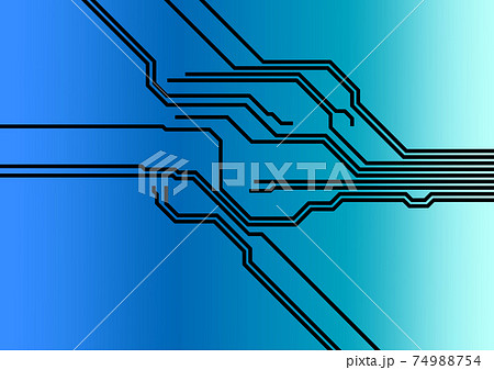 背景素材 電子回路の抽象イメージ のイラスト素材