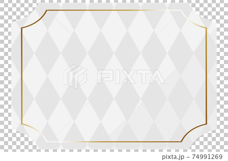 Square frame with rounded inner corners White & Gold Diamond pattern on the entire surface Horizontal position Square frame with rounded inner corners White & Gold Diamond pattern on the entire surface Horizontal position 74991269