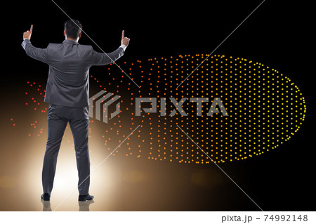 Concept of big data and data mining with businessman Concept of big data and data mining with businessman 74992148