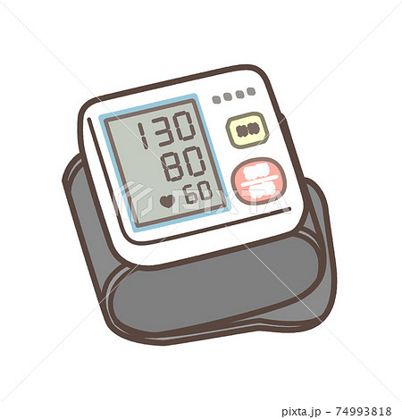 手首式血圧計のイラスト素材