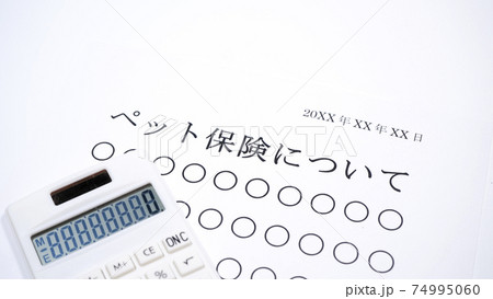 ペット保険のご案内資料 人物無し ペット保険のご案内資料 人物無し 74995060