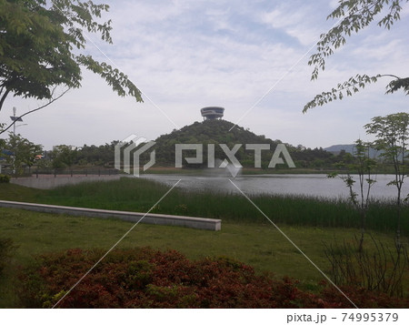 噴水 公園 湖 74995379