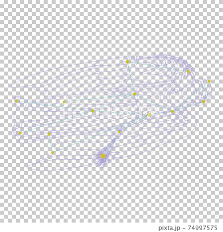 88 Constellation Series A-Constellation picture and constellation line on white background-Virgo 88 Constellation Series A-Constellation picture and constellation line on white background-Virgo 74997575