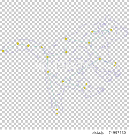 88星座系列A星座圖片和星座線在白色背景上-Ursa Major 88星座系列A星座圖片和星座線在白色背景上-Ursa Major 74997580