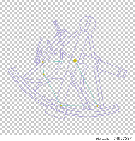 88 Constellation Series A-Constellation picture and constellation line on white background-Sextans 74997587