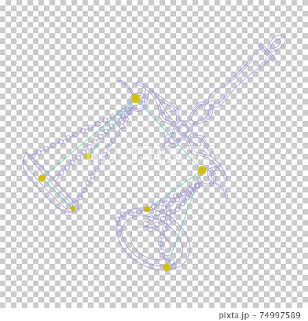 88 Constellation Series A-Constellation picture and constellation line on white background-Libra 74997589