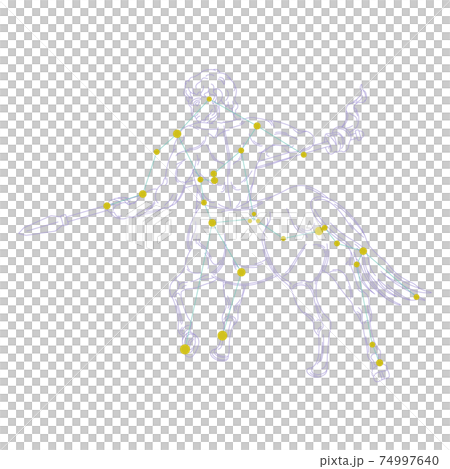88 Constellation Series A-Constellation picture and constellation line on white background-Centaur 88 Constellation Series A-Constellation picture and constellation line on white background-Centaur 74997640