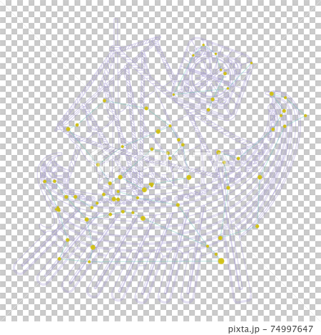 88 Constellation Series A-Constellation picture and constellation line on white background-Carina Puppis Vela Pyxis 74997647