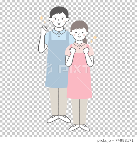 護理助手/保育老師/男女膽量姿勢 護理助手/保育老師/男女膽量姿勢 74998171