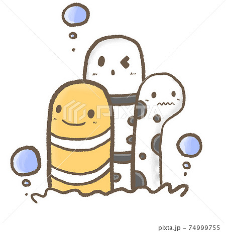 R もっとメルヘンなチンアナゴ ニシキアナゴ ゼブラアナゴdのイラスト素材