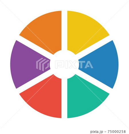 Pie chart icon vector graph diagram symbol for big data analytics reports and statistics information in a flat color illustration 75000258