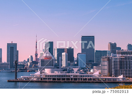 日本の東京都市景観 晴海や東京タワーなどの街並みを望む 日本の東京都市景観 晴海や東京タワーなどの街並みを望む 75002013