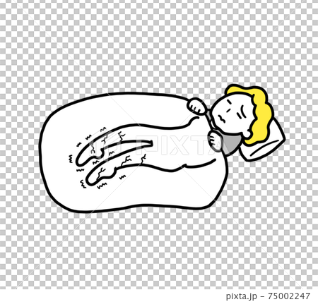 レストレスレッグス症候群 脚が痒いイラストのイラスト素材