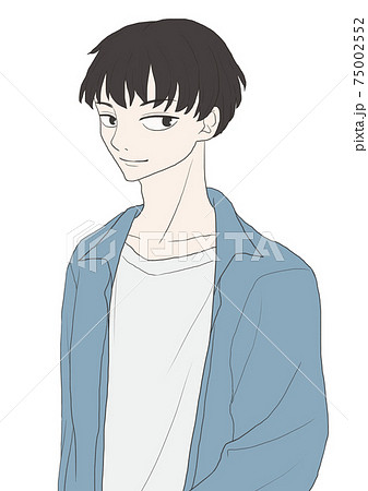 大学生 男子 微笑み 大学生 男子 微笑み 75002552
