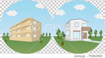 Condominium VS detached house, comparison of own home 75002903