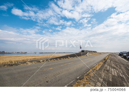 三重県 木曽川堤防道路 三重県 木曽川堤防道路 75004066