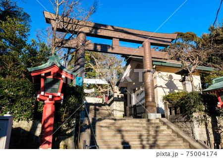 神奈川県藤沢市 江島神社 辺津宮 鳥居 神奈川県藤沢市 江島神社 辺津宮 鳥居 75004174