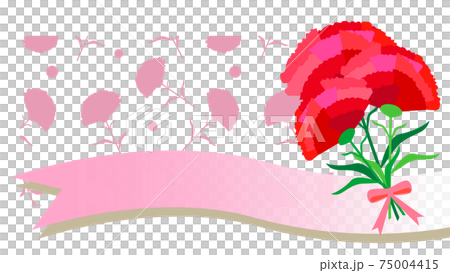 母の日　カーネーションのベクターイラスト素材 75004415