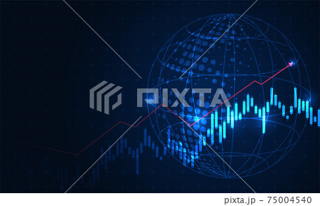 Stock market investment trading graph in graphic concept suitable for financial investment or Economic trends business idea. Vector illustration design 75004540