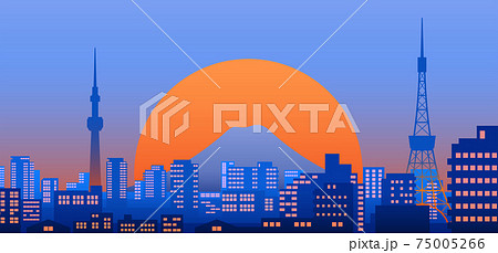 Tokyo city view at dusk Tokyo city view at dusk 75005266