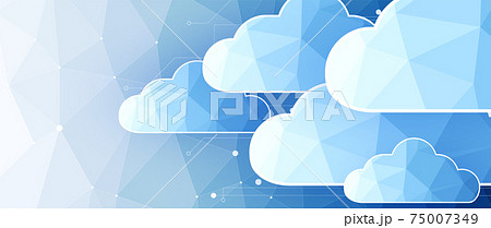Cloud technology. Integrated digital web concept background 75007349