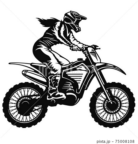 Sexy Girl and Motocross Motorcycle - Enduro, Freestyle - Motocross Extreme Sport, Freestyle Girl - Clipart, Vector Silhouette Sexy Girl and Motocross Motorcycle - Enduro, Freestyle - Motocross Extreme Sport, Freestyle Girl - Clipart, Vector Silhouette 75008108