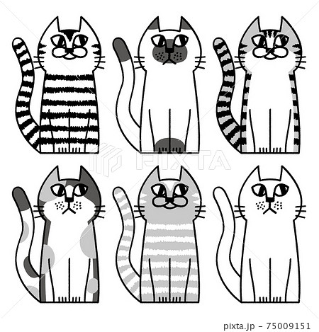 猫 模様 動物 ペット 生き物のイラスト素材