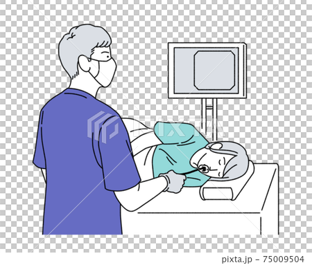 Person Illustration Oral Gastroscopy Woman Simple Person Illustration Oral Gastroscopy Woman Simple 75009504