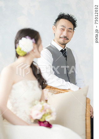 年の差婚イメージの写真素材