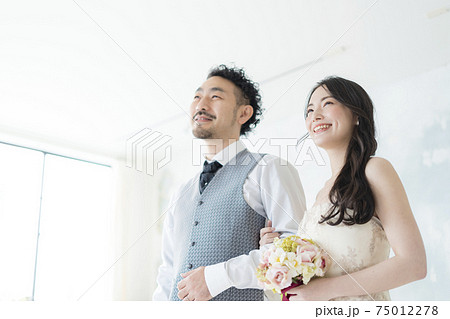 年の差婚イメージの写真素材