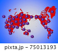 世界の新型コロナ感染分布図　イメージ 75013193