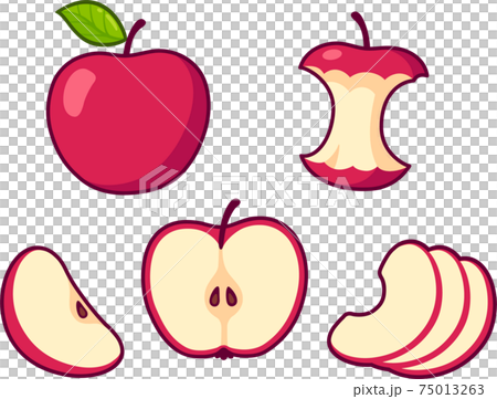 Cartoon apple set Cartoon apple set 75013263