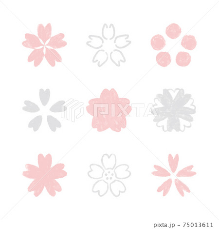 桜 ピンク イラスト ベクター 手描き風のイラスト素材