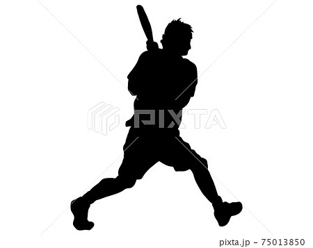 バックハンドでボールを打つテニスプレイヤーのシルエットのイラスト素材 バックハンドでボールを打つテニスプレイヤーのシルエットのイラスト素材