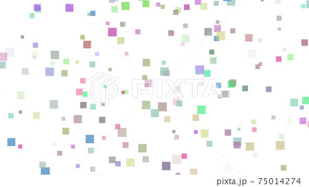 CGスクエア 多数のカラフルな四角形の背景 CGスクエア 多数のカラフルな四角形の背景 75014274