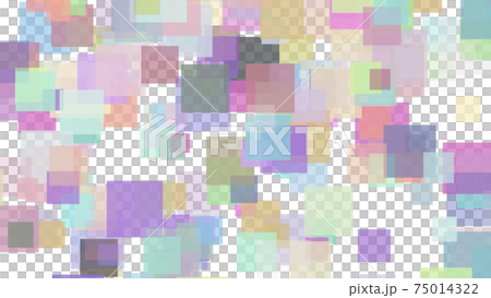 CG square background of many colorful squares 75014322