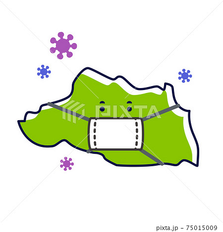 マスクをつけた埼玉県　感染対策 75015009