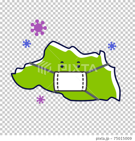 マスクをつけた埼玉県　感染対策 75015009