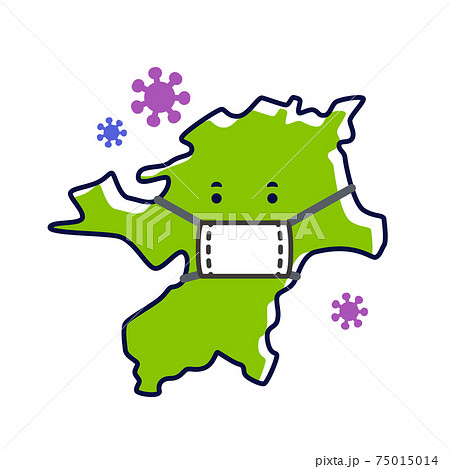 マスクをつけた福岡県 感染対策 マスクをつけた福岡県 感染対策 75015014