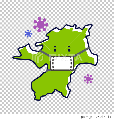 マスクをつけた福岡県 感染対策 マスクをつけた福岡県 感染対策 75015014