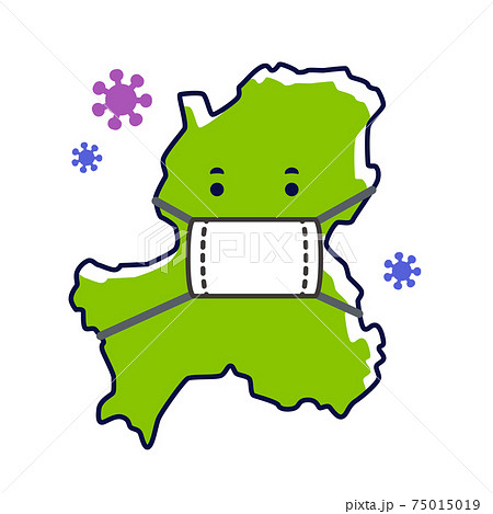 マスクをつけた岐阜県　感染対策 75015019