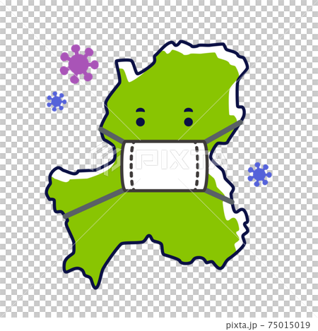 マスクをつけた岐阜県　感染対策 75015019