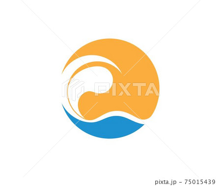 Water Wave symbol and icon Logo Template 75015439