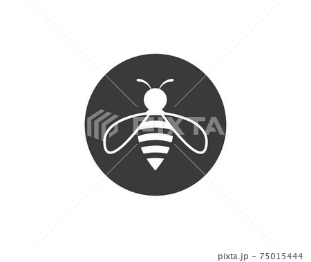 Honey Bee Logo Template Vector Icon Illustrationのイラスト素材